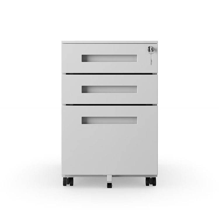 Luokefeile YZKSHDGTOP1 Under Desk Small Mobile Pedestal 3 Drawer Rolling File Cabinet - Office Furni